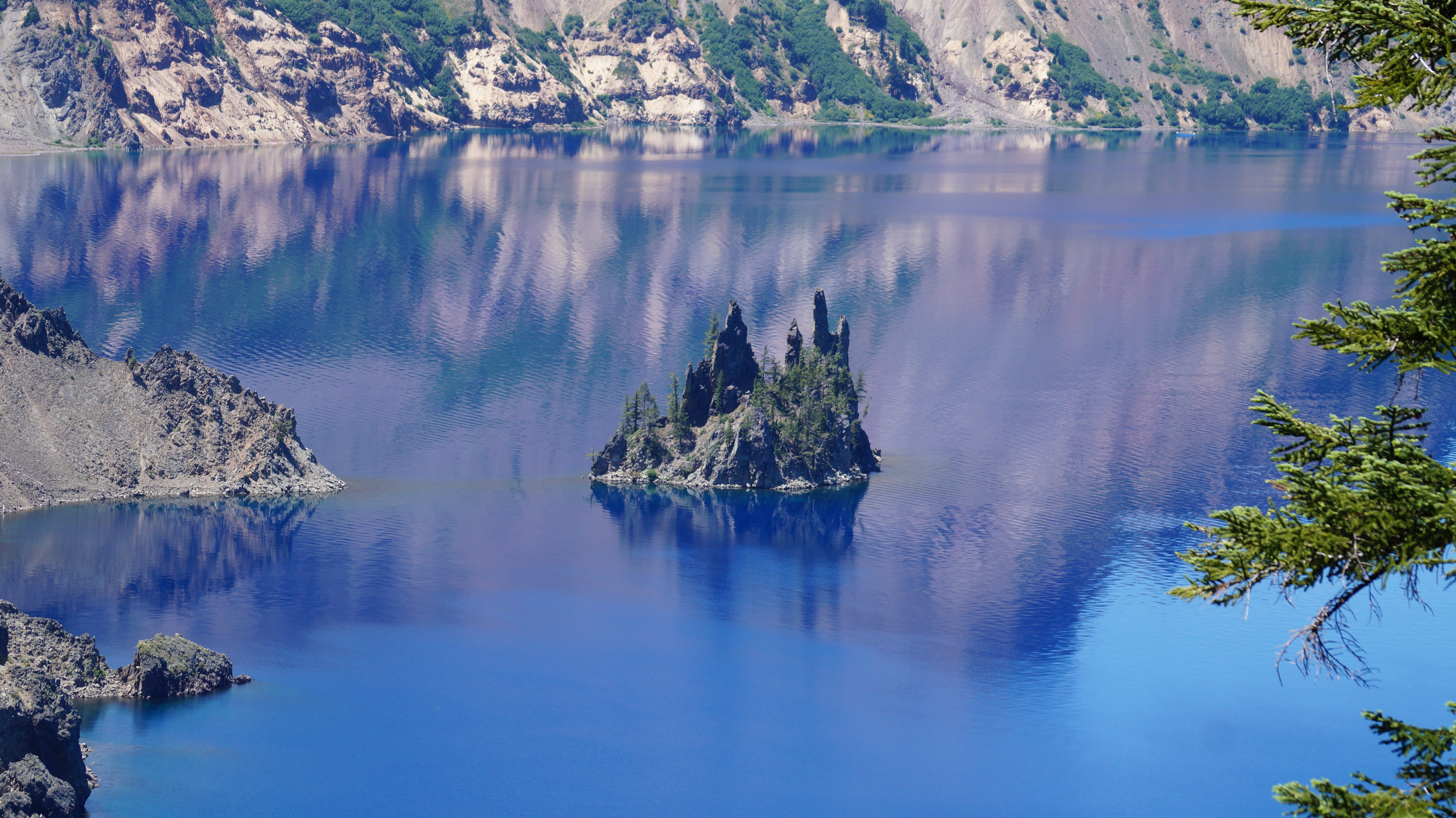 great reflection on Crater Lake