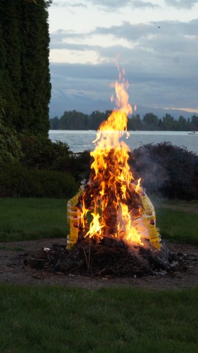 phoenix sculpture ablaze