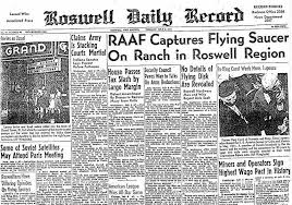 Cover of Roswell Daily Record from 1947