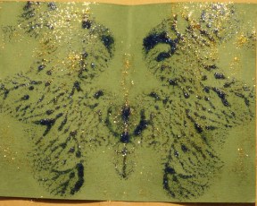 glitter glue inkblot blue