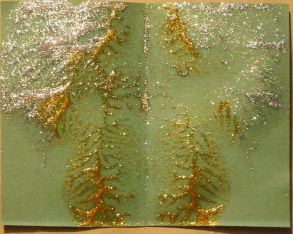 glitter glue inkblot gold