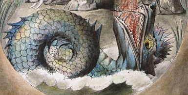 Leviathan cropped from William Blake's illustrations of the book of Job