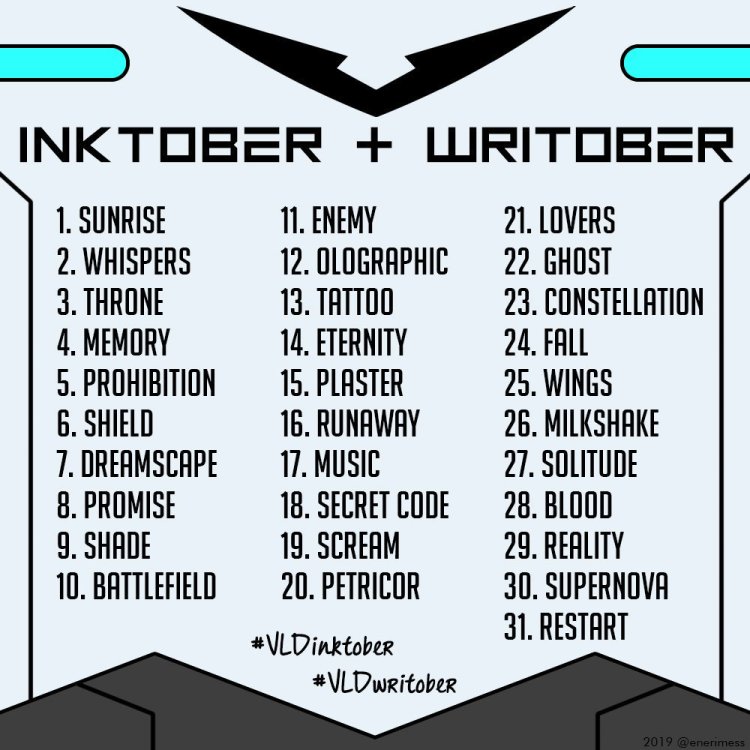Inktober prompts