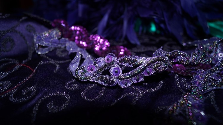 purple sparkly but ominous