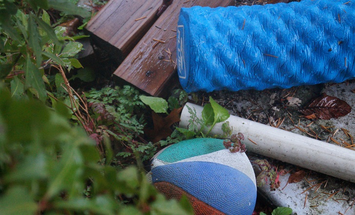 abandoned in the rain