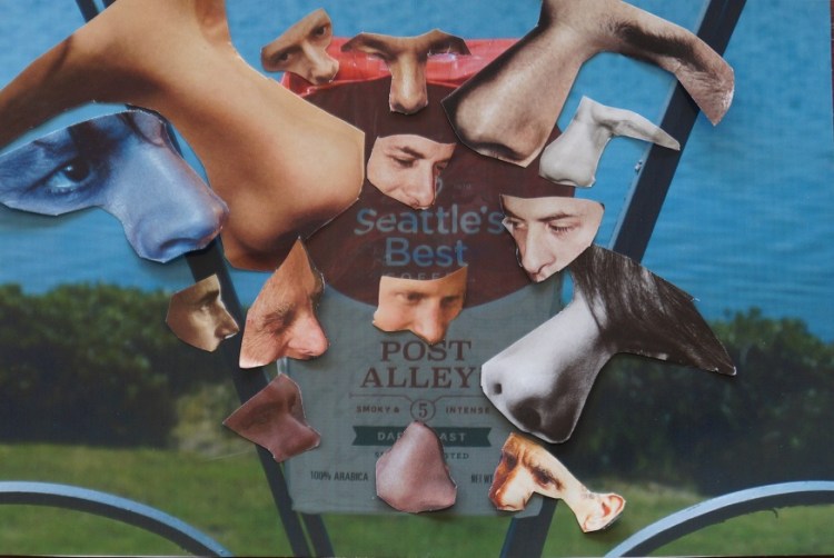 Noses on a bag of coffee