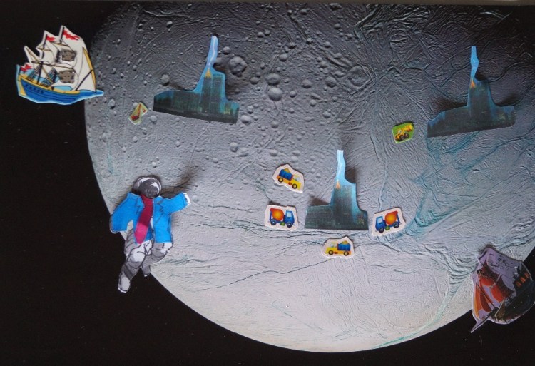 Collage illustration of poem